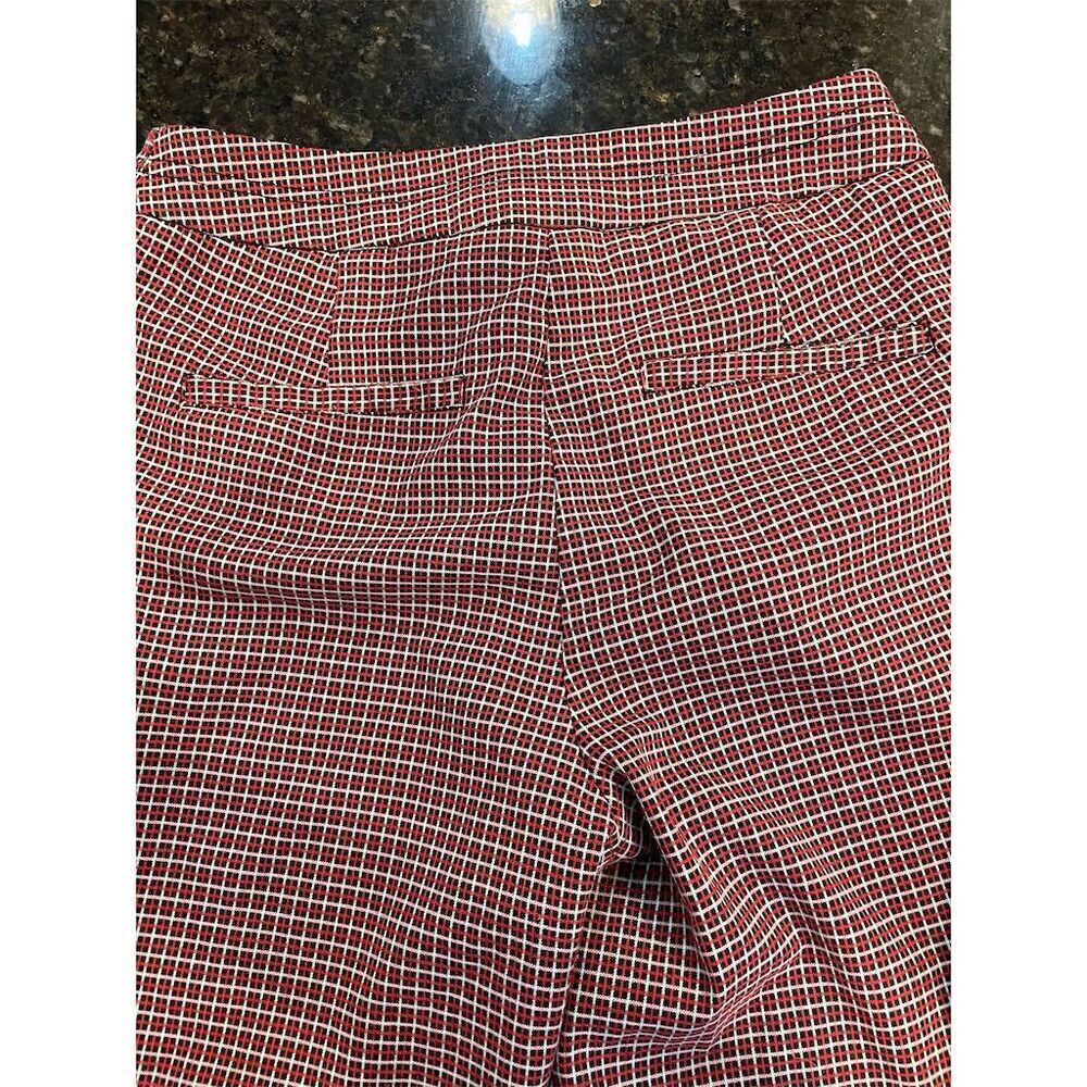 NY & Company Women's Plaid Dress Pants Size 6 Multicolor Straight Leg Casual - Picture 7 of 10
